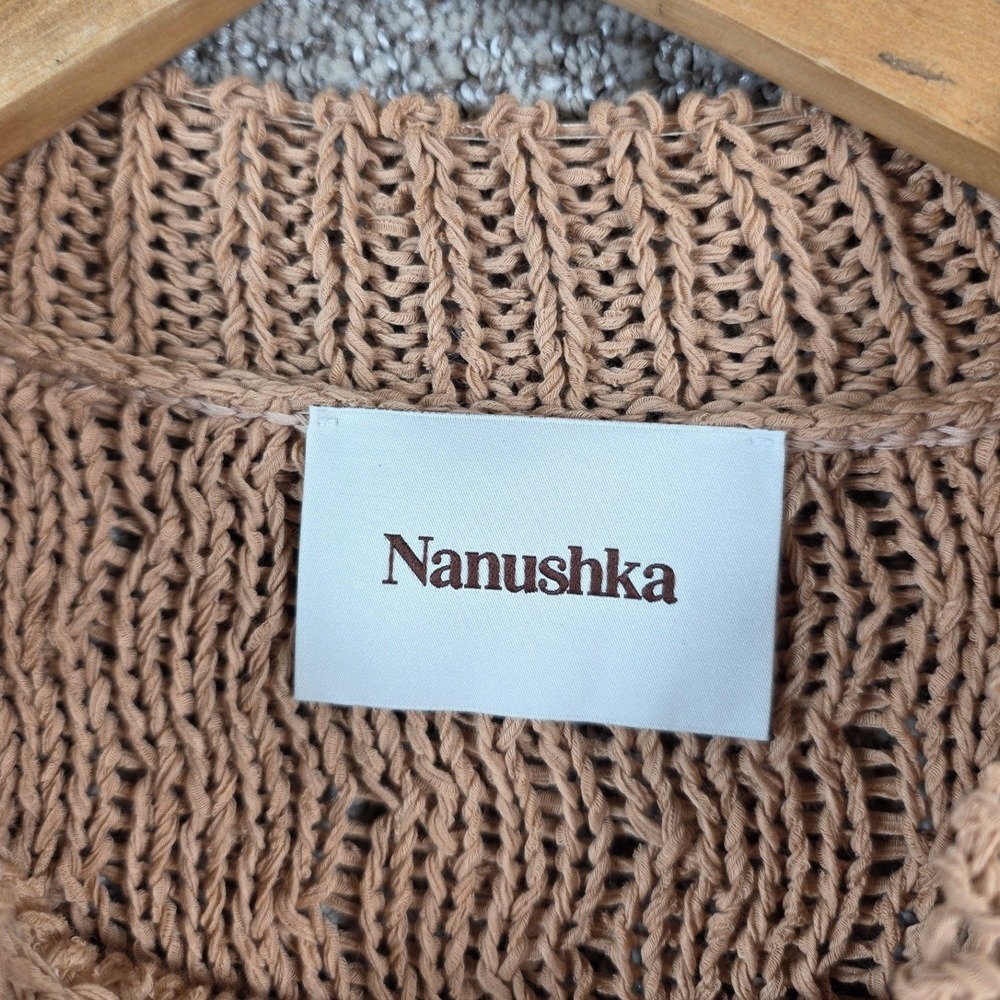 Nanushka June Patchwork Knit Mock Neck Sweater 3D… - image 6